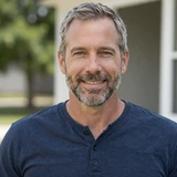 Robert, a 58-year-old Dremeet member from Ohio with gray hair and a warm smile